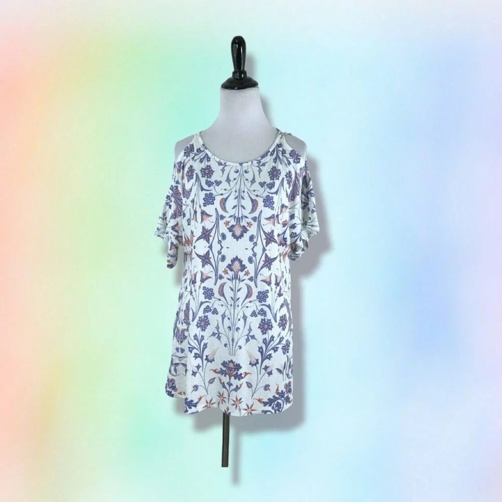 WILDFOX Swim Top S Ribbed Tunic Cover-Up NWT Munich American‎ Paisley
